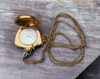 Watch pendant, Zarya, gilding, women&#39;s watch, decoration, USSR, vintage, gift