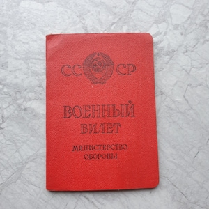 Dokument wojskowy marynarza, dokument radziecki Marynarki Wojennej, dokument bosmana, rzadki dokument radziecki z 1962 r.