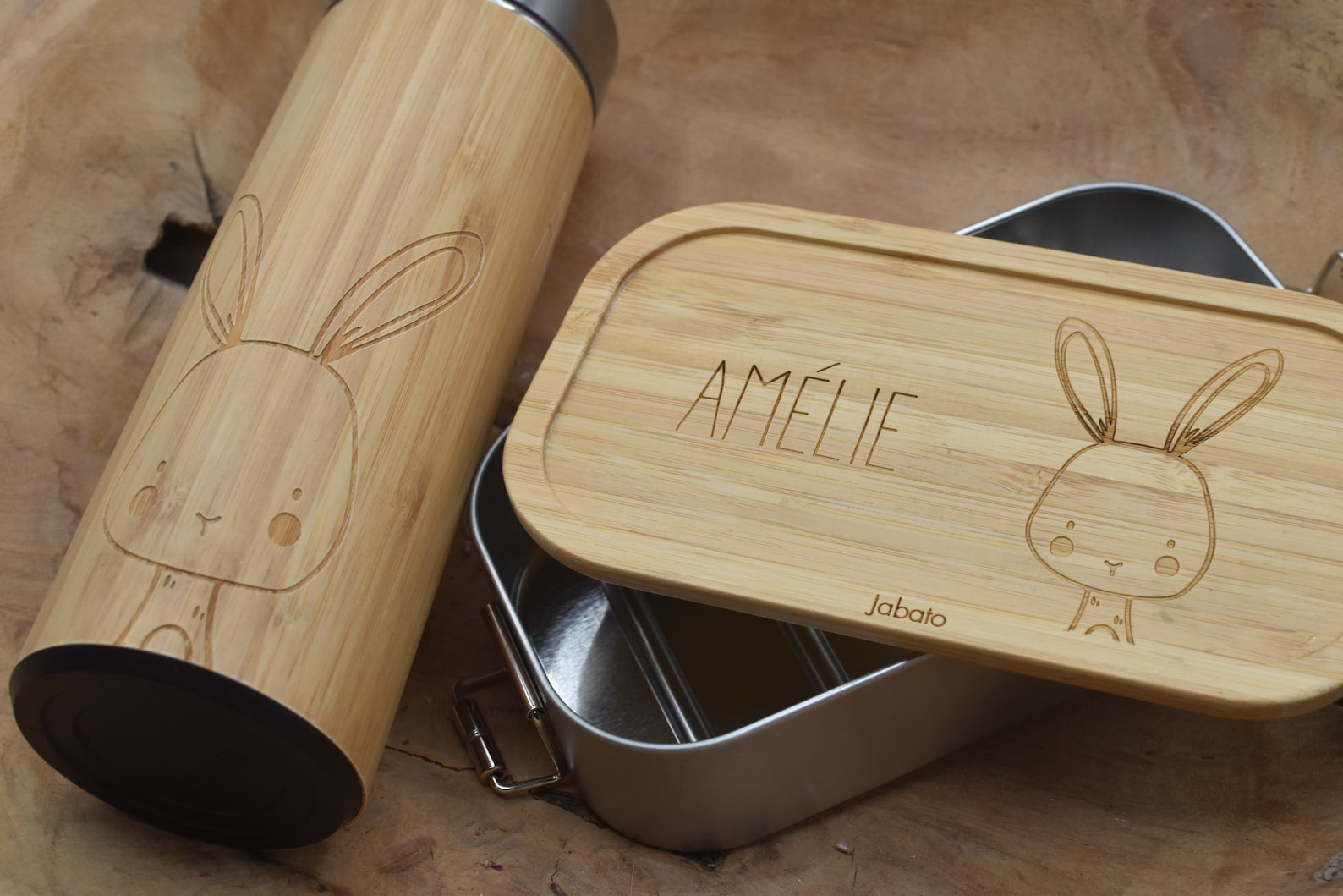 Customizable Lunch Box Made of Tinplate and Bamboo - Etsy