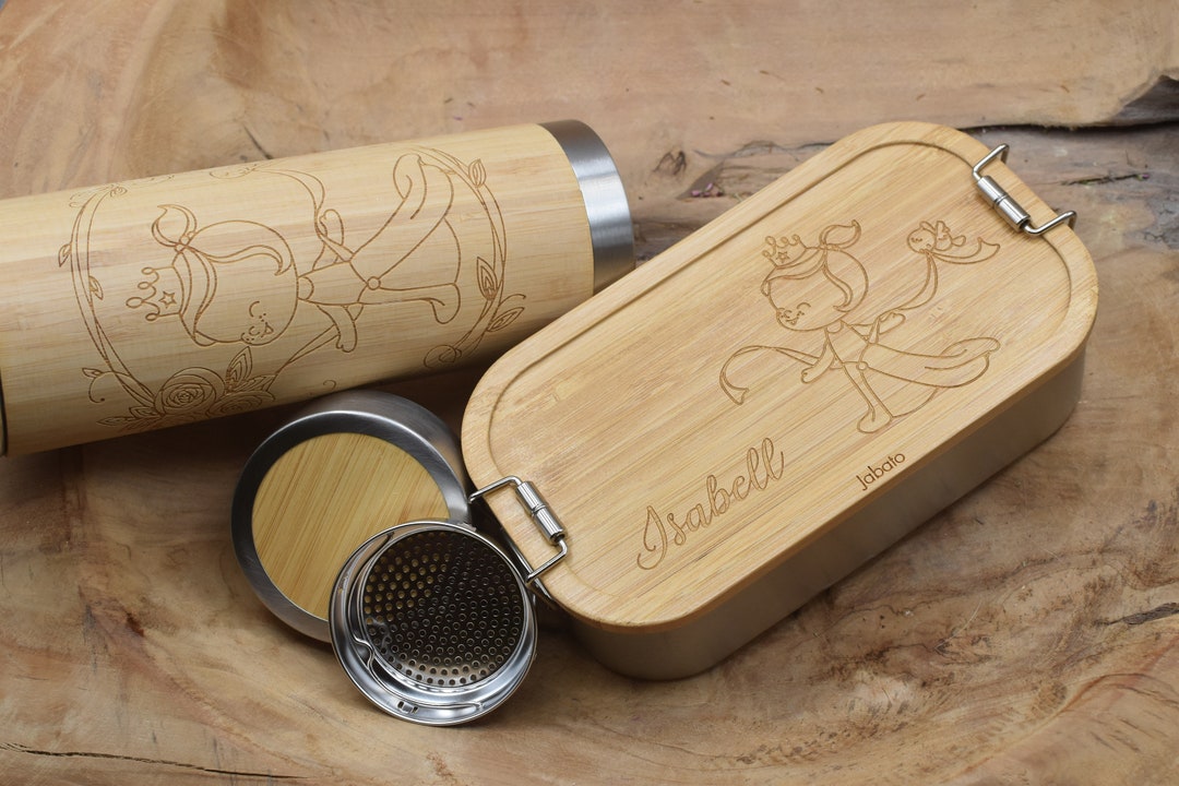 Customizable Lunch Box Made of Tinplate and Bamboo - Etsy