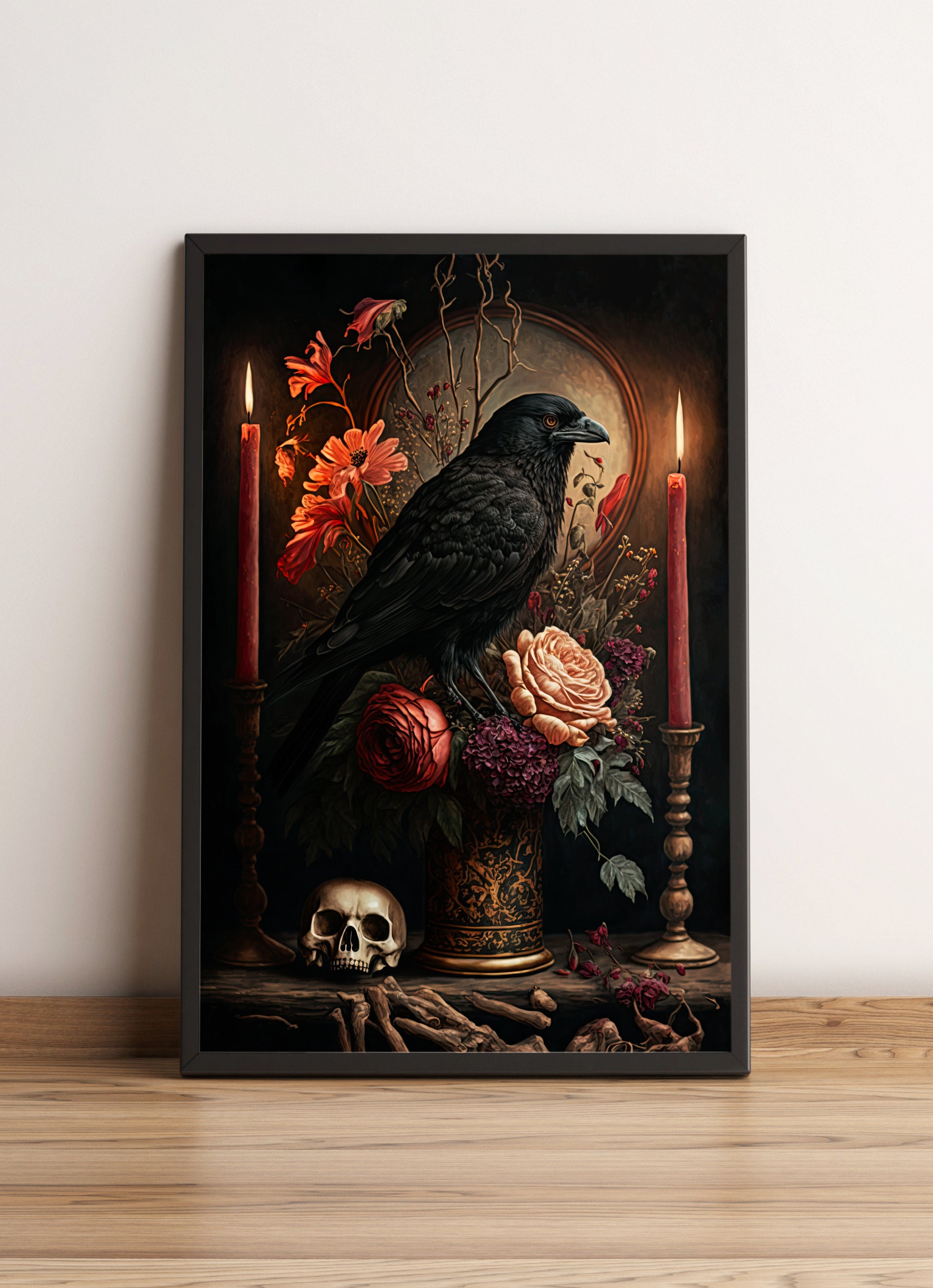 Spooky Weirdo Satanic Photo - Gothic Goth Wall Art - Whimsigothic Witch  Poster Print - Skull Ghost Raven Crow Pagan Gifts - Haunted House Halloween