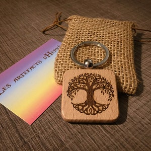 Customizable spiritual key holder square Tree of Life image 1