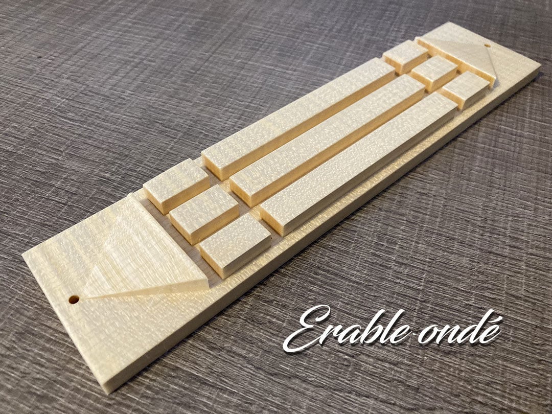 Barre Atlante en Érable Ondé - Bioénergétique Géobiologie