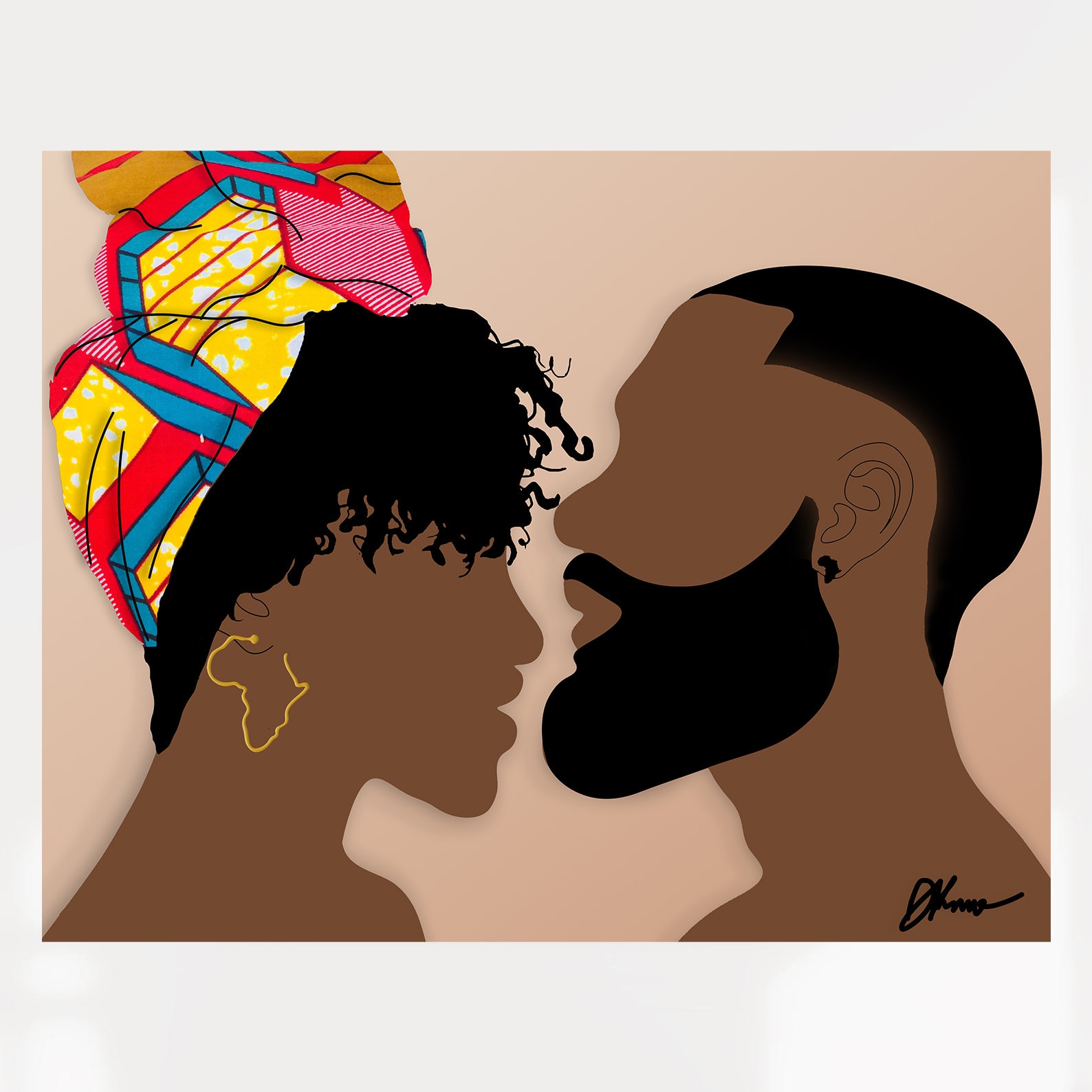 BLACK LOVE With HQ Black Frame Line Art Couple Line Art - Etsy UK