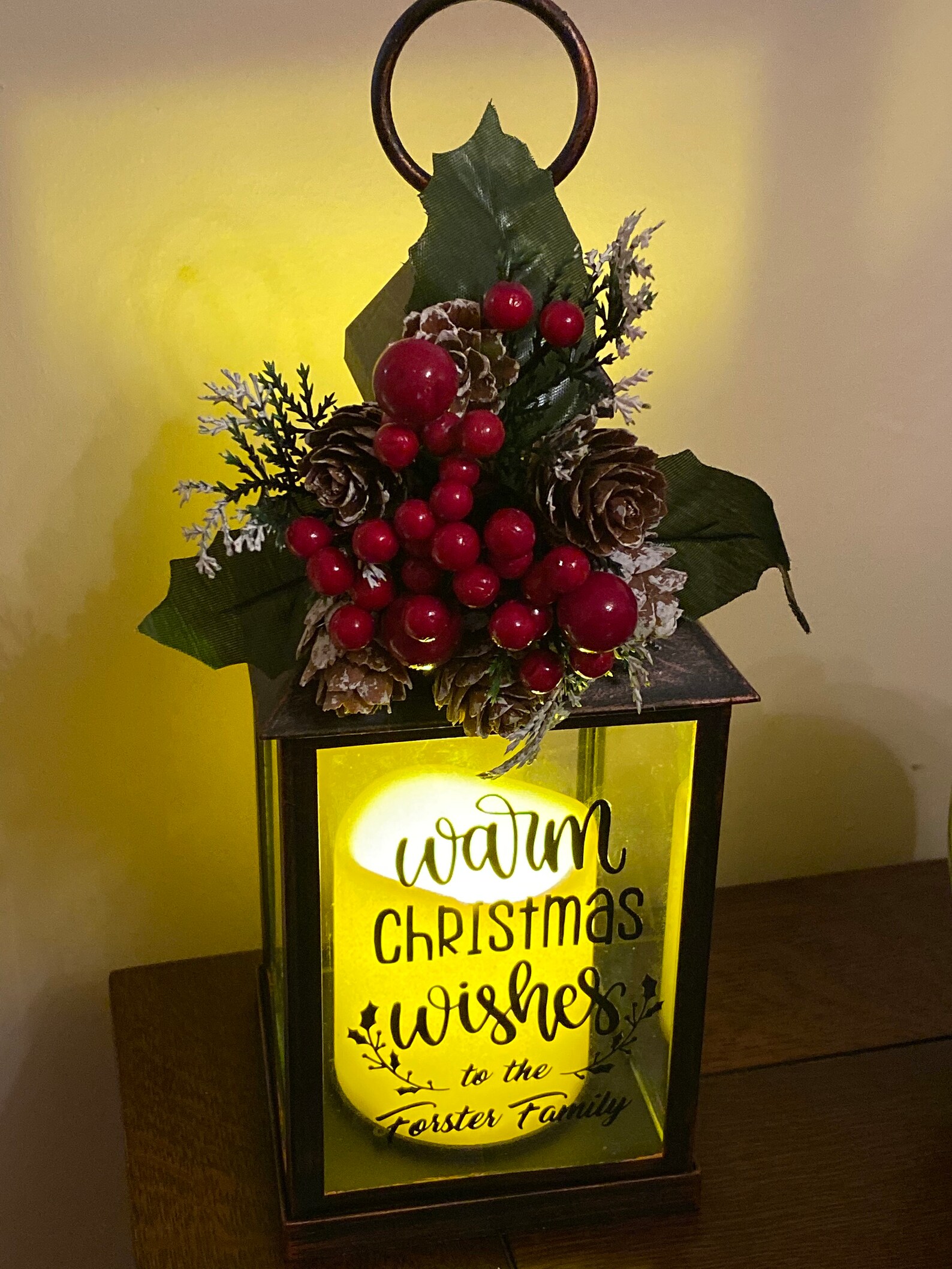 Personalised Christmas Lanterns Etsy