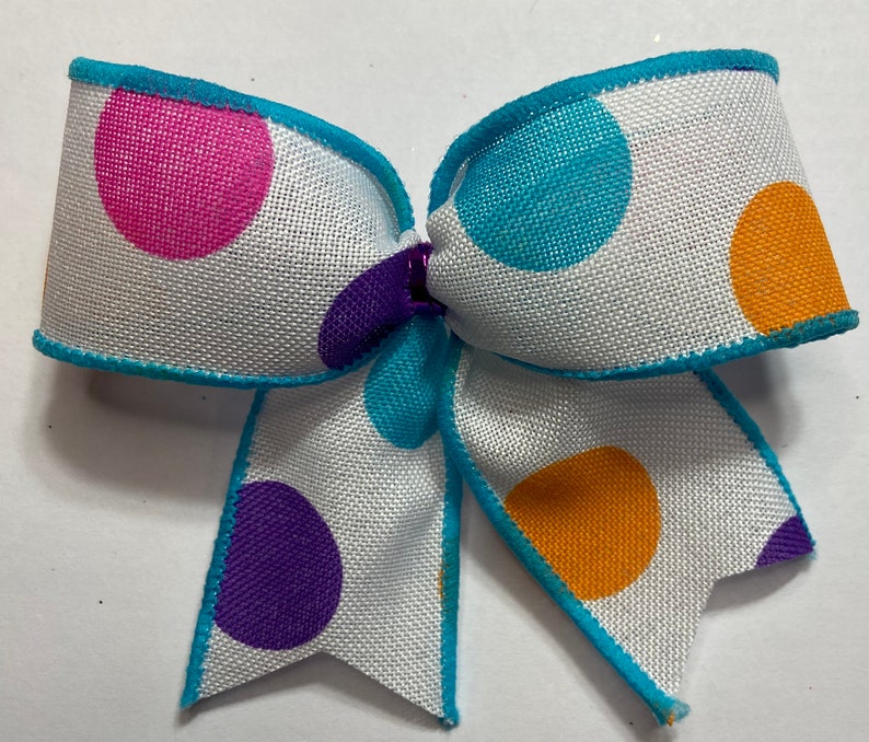 Dark Purple Easter Circles Aqua White Spring Christmas Tree Bows Orange 10 Aqua Trim Summer Magenta Polka Dots