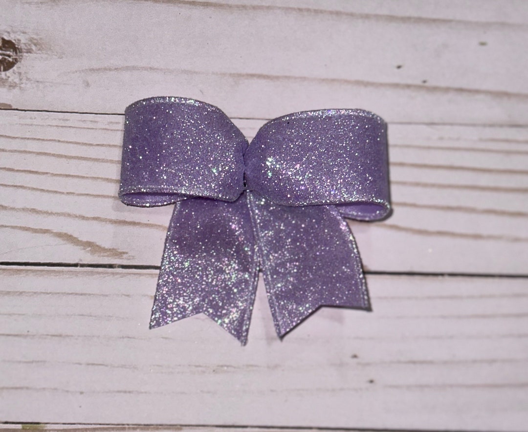 Spring Bow Tree 10 Glitter Christmas Tree Bows, Glitter Xmas Tree Bows, Lavender ...
