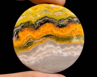 34 cts AAA Quality Cabochons Natural Bumblebee jasper Loose Gemstone. Pear shape 37x27x4 MM Free shipping