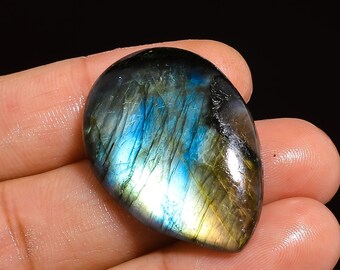 Supreme Top Grade Quality 100/% Natural Labradorite Pear Shape Cabochon Loose Gemstone For Making Jewelry 30 Ct 24X18X8 mm JMK-5996