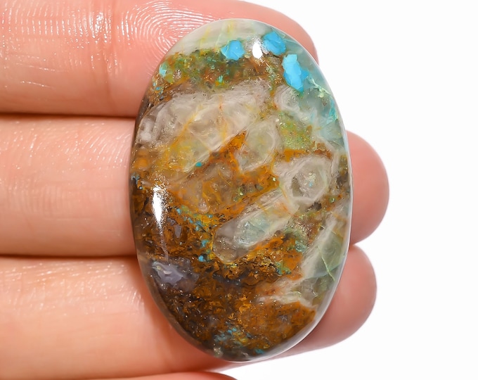 36X23X7 mm JMK-8006 Fantastic Top Grade 100/% Natural Chrysocolla Oval Shape Cabochon Loose Gemstone For Making Jewelry 47 Ct