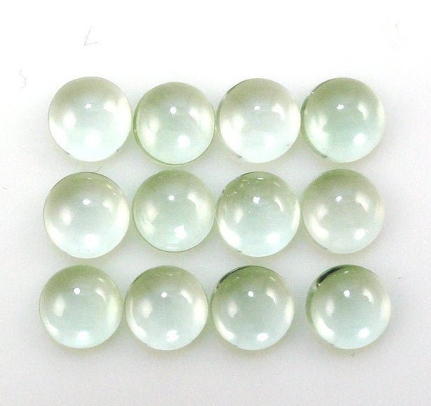 Details about   GTL CERTIFIED 15 Pcs Lot Natural Green Amethyst 15mm Round Cabochon Gemstone W90
