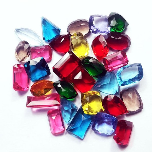 Cut Glass Stones Etsy