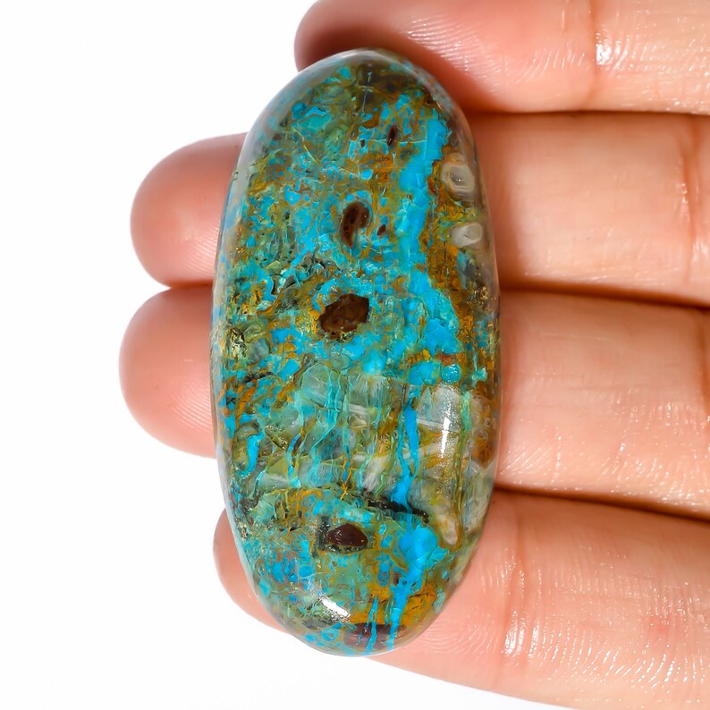 45X21X8 mm JMK-8427 Unique Top Grade Quality 100/% Natural Chrysocolla Oval Shape Cabochon Loose Gemstone For Making Jewelry 55 Ct