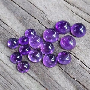 5x5 mm to 15x15 mm Natural Purple Amethyst cabochon round gemstone One side Flat, jewelry gemstone, Handmade hand polished loose gems MM-03