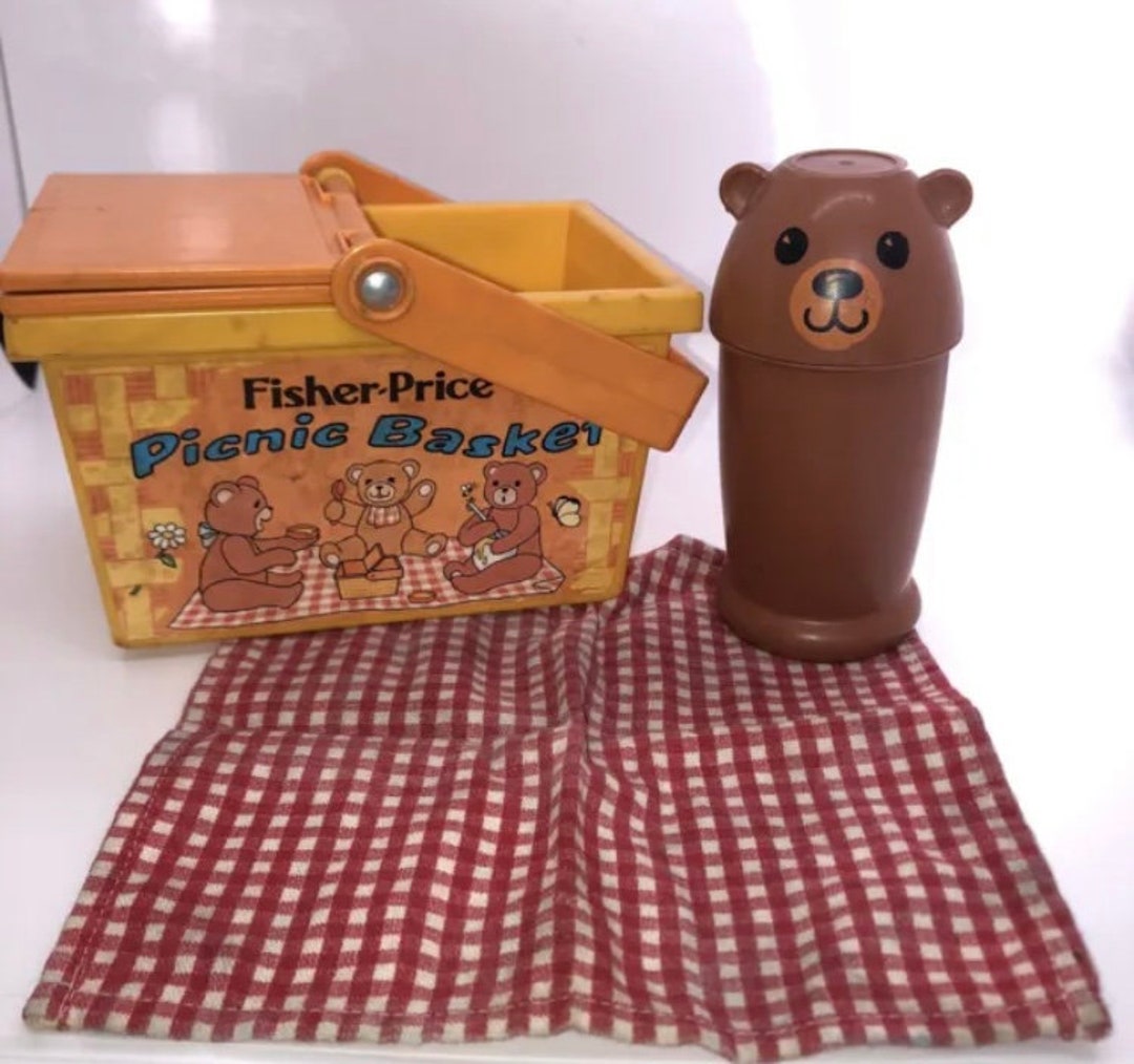 Fisher Price Picnic Basket 1974 Toy Etsy