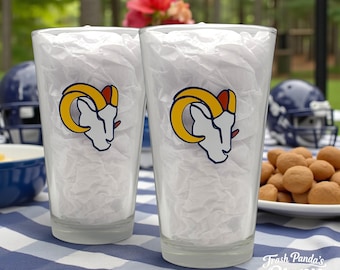 Los Angeles Rams Pint Glass: NFL Football Fan Gift, Optional Personalization