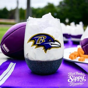 Baltimore Raven Wine Glass - Etsy