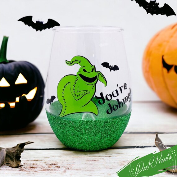 Oogie Boogie Glitter Wine Glass: Nightmare Before Christmas Halloween Decor  - Etsy