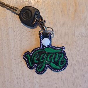 Vegan Glitter Key Chain