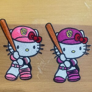 écusson à repasser Hello Kitty de Brewers/Base-ball à coudre