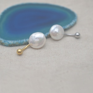 belly button rings,natural pearl belly button jewelry,beach navel ring,belly ring,navel piercing ring,girlfriend jewelry