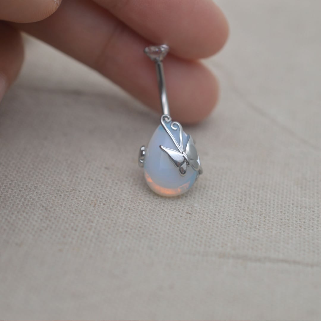 Butterfly Belly Button Body Piercing Navel Ring Stainless Steel Jewelry
