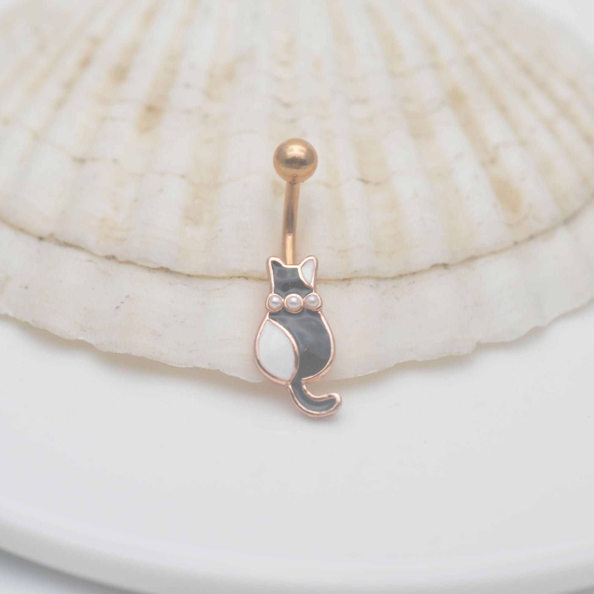 Cat Belly Button Ringsbelly Button Jewelrynavel Ringcat Etsy
