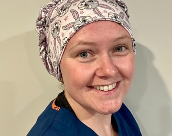 Osterhasen Scrub Cap, dehnbarer, weicher Komfort, Chemo Cap
