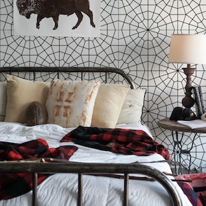 Geometric wallpaper for living room traditional or self adhesive material