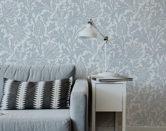 Papel tapiz floral estilo victoriano: decoración chic de abuela, despegar y pegar