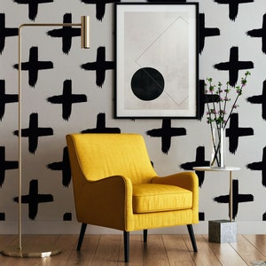 Scandi Cross Pattern Removable Wallpaper / Self Adhesive or Traditional Wallpaper