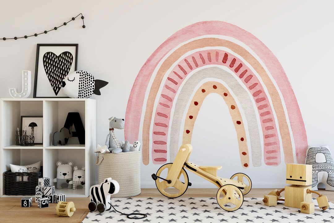 Rainbow Wall Decal, Rainbow Wall Sticker, Large Rainbow Wall Decal ...