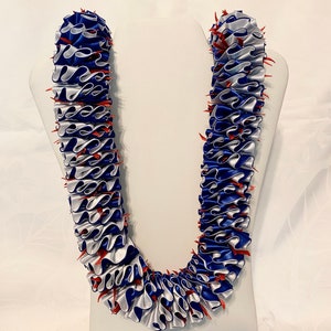 ALOHA NUI LOA - Lei en ruban de satin double avec accents (personnalisé)