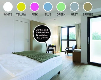 White Frosted Window Film - Self Adhesive Privacy Glass Vinyl