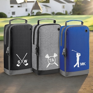 Personalised Embroidered Golf Shoe Bag | Custom Golf Accessories Bag | Personalized Golf Gift, Golfing Gift Idea