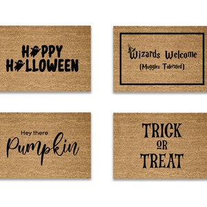 Hey Pumpkin Coir Heavy Duty Doormat - Halloween Doormat - Halloween Decor- Halloween Theme Door Mat - Personalised Halloween Door Decoration