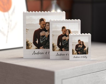 Personalised Polaroid Style Building Block Compatible with LEGO® Bricks, Build a Photo Puzzle, Building Brick photo print. 3 Size Options