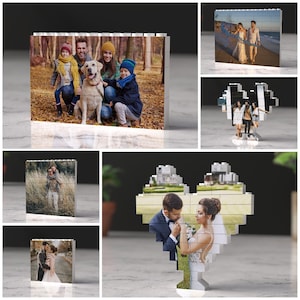 Personalised Photo Building Blocks Compatible with LEGO® Bricks, Build a Photo Puzzle, Building Brick photo print,