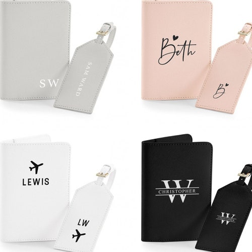 Passport Cover and Luggage Tag Set Personalised Passport Etsy UK