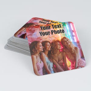 Sous-bocks photo ronds personnalisés - Sous-bocks personnalisés - Téléchargez votre propre photo - Sous-bocks de mariage Mancave Pub image 7