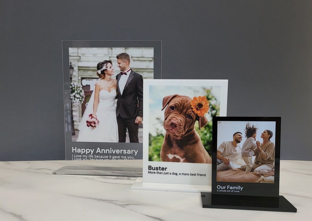 Personalised Photo Print Acrylic Plaque With Custom Message 3 - Etsy UK