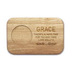 thumbnail image 2 of Personalized Tea & Biscuit Board, Christmas Gifts, Coffee And Snack Board Engraved Board Gifts For Tea And Coffee Lover Wood Serving Tray Water Bottle P 47451323 2 of 12