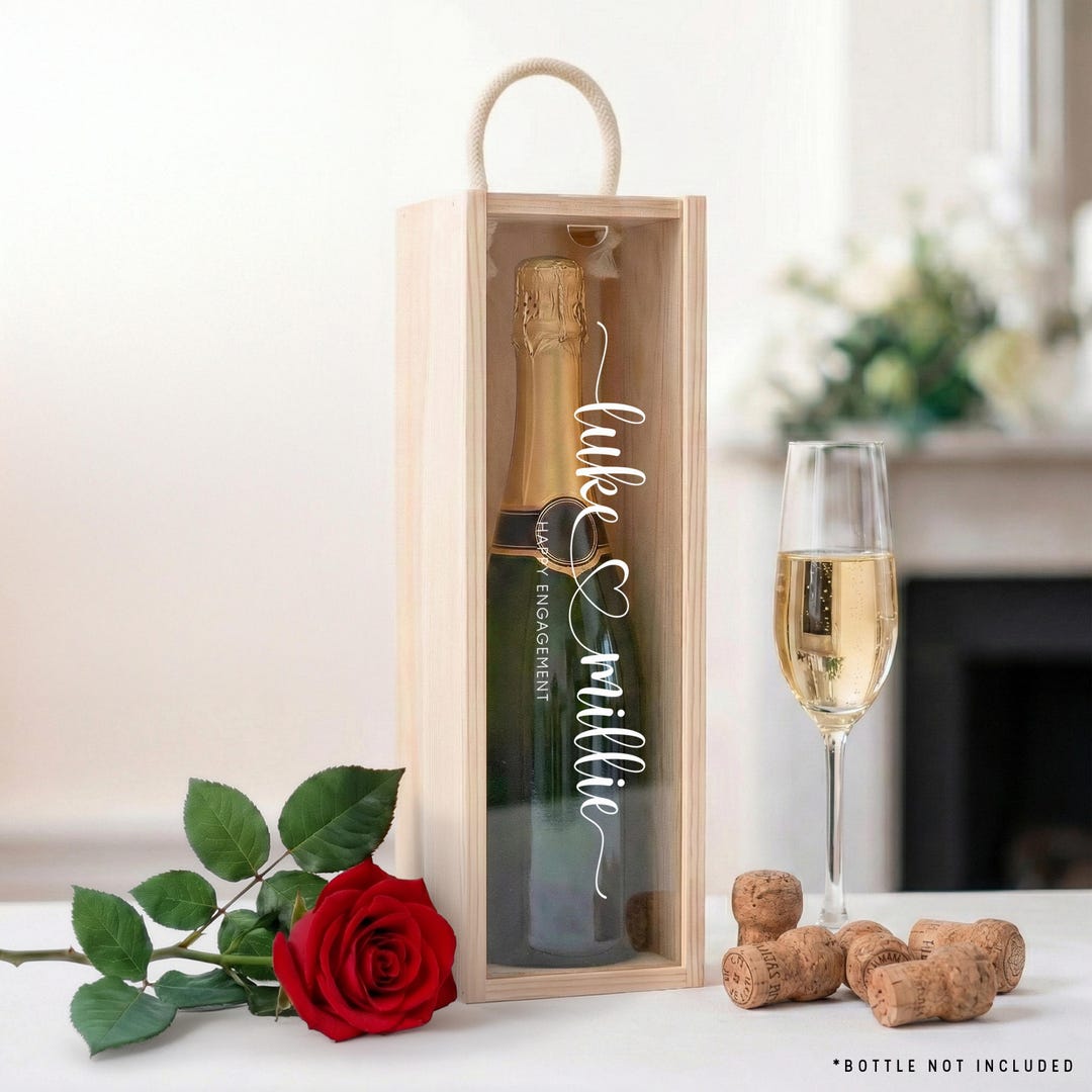 Personalized Wooden Wine Box | Custom Anniversary Gift - Etsy UK