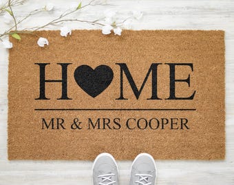 Personalised Family Name Doormat – Custom Welcome Home Gift