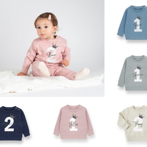 Personalised Birthday Name Age Baby & Toddler Sweater, Top  Birthday Year Outfit 1st Birthday