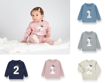 Personalised Birthday Name Age Baby & Toddler Sweater, Top  Birthday Year Outfit 1st Birthday