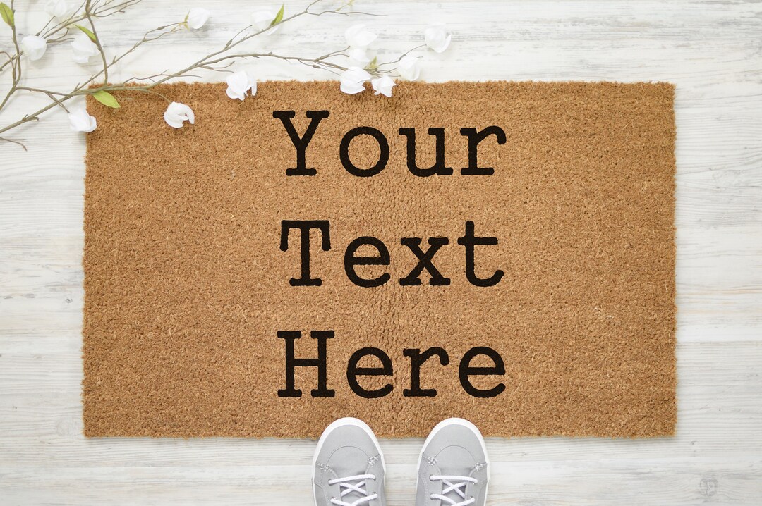 Personalised Door Mat, Custom Doormat Any Text Customized Door Rug