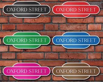 Personalized Metal Train Sign, Vintage Style Family Name Plate