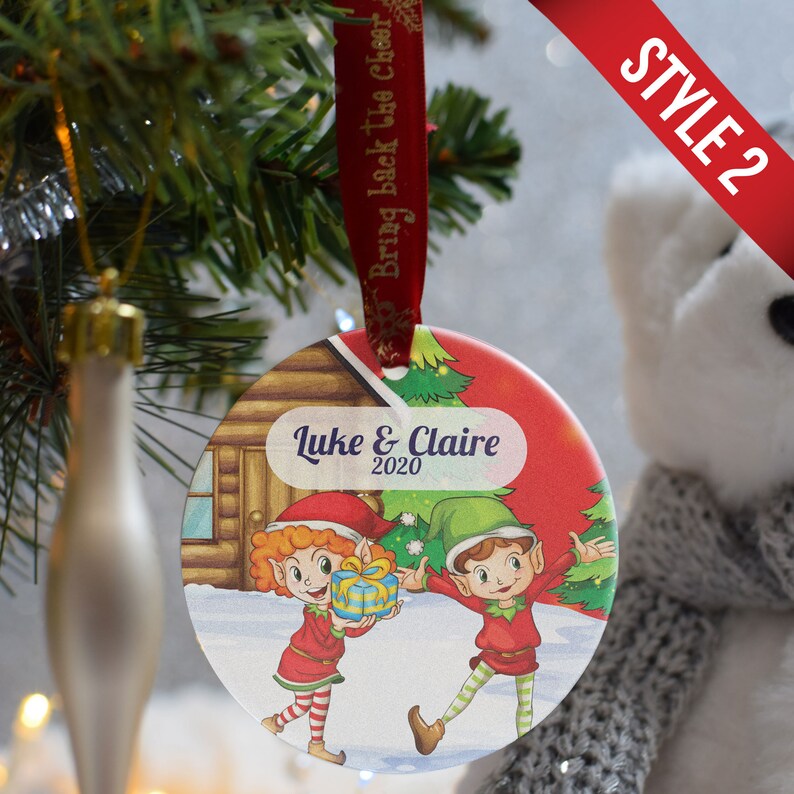Personalised Family Christmas Tree Decoration Xmas Festive Etsy UK