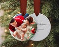 Personalised Custom Photo Christmas Ornament | Ceramic Xmas Tree Decoration | Two Sided Print | Family and Friends Gift | Gift for her product logo
